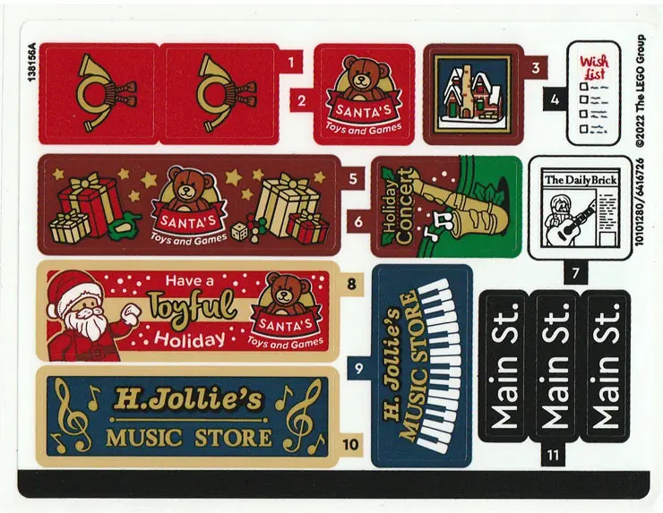 Sticker Sheet for Set 10308 - (10101280/6416726)