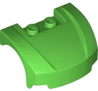 Bright Green Vehicle, Mudguard 3 x 4 x 1 2/3 Curved Front