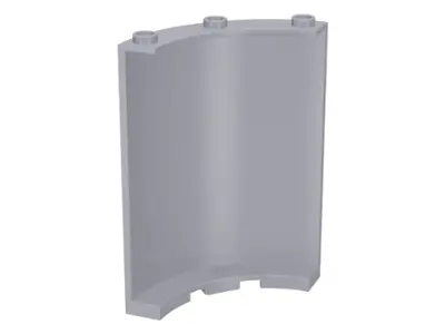 Light Bluish Gray Cylinder Quarter 4 x 4 x 6