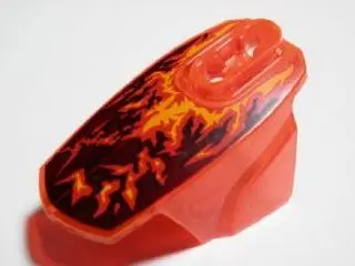 Trans-Neon Orange Hero Factory Armor with Ball Joint Socket - Size 5 with Fire Pattern (Pyrox)