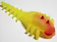 Trans-Yellow Hero Factory Brain with Molded Hard Plastic Red Eyes and Spikes Pattern - Flexible Rubb