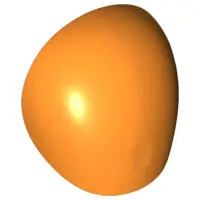 Orange Large Figure Armor, Round, Smooth