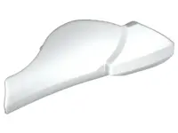 White Large Figure Armor, Leg Shin Guard with Ball Joint Socket