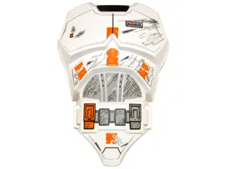 White Large Figure Torso with SW Battle Damaged Armor Pattern (Clone)