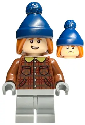 Ron Weasley - Reddish Brown Plaid Jacket, Light Bluish Gray Medium Legs, Dark Orange Hair with Dark 
