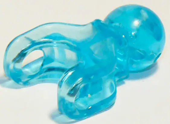 Trans-Light Blue Hero Factory Arm / Leg with Ball Joint and Ball Socket, Short