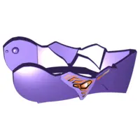 Dark Purple Hero Factory Creature Head, Jaw without Axle Hole with Orange Eyes Pattern