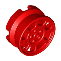 Red Wheel 11mm D. x 6mm with 8 Spokes