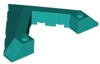 Dark Turquoise Wedge 6 x 8 Pointed Cutout