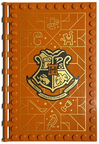 Dark Orange Tile, Modified 10 x 16 with Studs on Edges and Bar Handles with Hogwarts Transfiguration