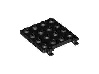 Black Plate, Modified 4 x 4 with 2 Open O Clips (Horizontal Grip)