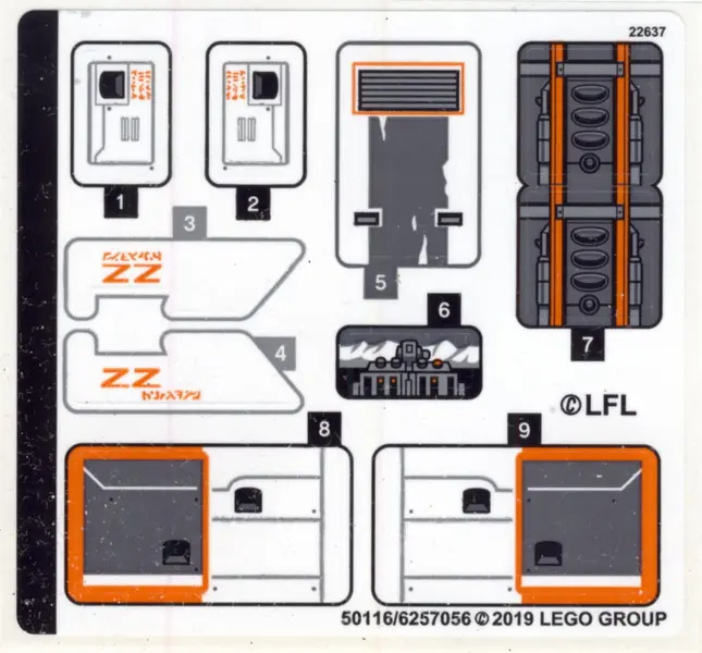 Sticker Sheet for Set 75259 - (50116/6257056)