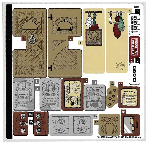 Sticker Sheet for Set 21341 - (10103930/6440274)