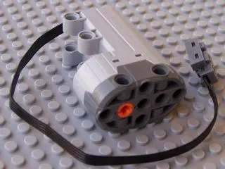 Light Bluish Gray Electric, Motor 9V Power Functions Servo with Dark Bluish Gray Bottom