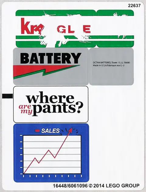 Sticker Sheet for Set 70809 - International Version - (16448/6061096)