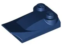Dark Blue Slope, Curved 3 x 2 x 2/3 with 2 Studs, Wing End