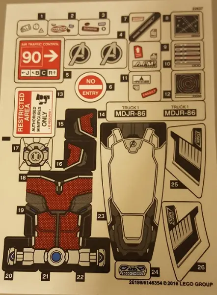 Sticker Sheet for Set 76051 - International Version - (26198/6146354)