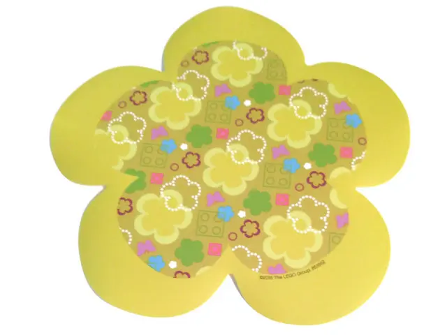 Plastic Part for Set 853552 - Flower Touch Pad with Mustard Yellow Border, Butterflies, Flowers, and