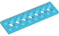 Medium Azure Technic, Plate 2 x 8 with 7 Holes