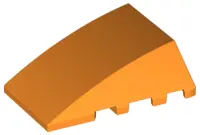 Orange Wedge 4 x 4 Triple Curved No Studs
