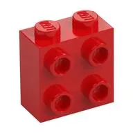 BRICK 1X2X1 2/3 W/4 KNOBS