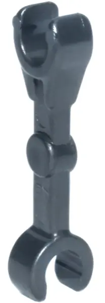 Dark Gray Arm Mechanical, Straight with Clips at 90 degrees (Vertical Grip)