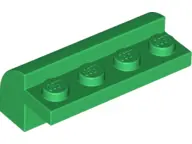 Green Slope, Curved 2 x 4 x 1 1/3 with 4 Recessed Studs