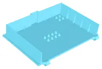 Medium Azure Container, Book Cover Half, 16 x 12 x 2 2/3 (Storybook Adventures)