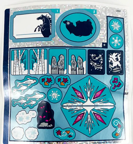 Sticker Sheet for Set 43189, Holographic Mirrored - (75847/6333407)