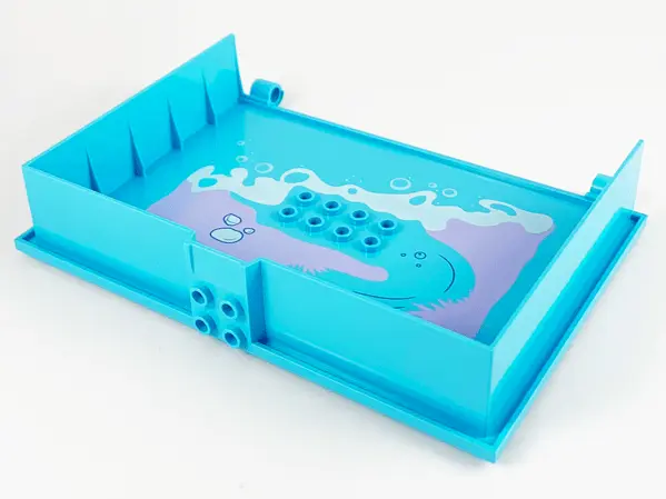 Medium Azure Container, Book Cover Half, 16 x 12 x 2 2/3 (Storybook Adventures) with Lavender Beach 