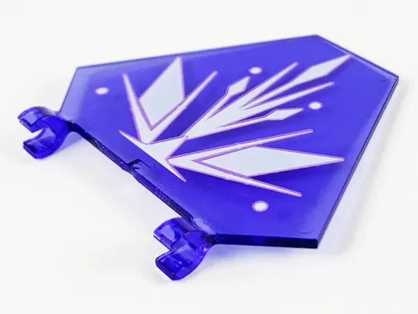 Trans-Purple Flag 5 x 6 Hexagonal with White Ice Crystal Pattern