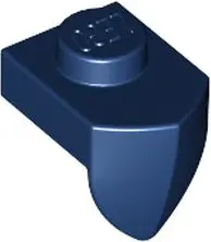 Dark Blue Plate, Modified 1 x 1 with Tooth Vertical