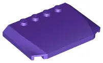 Dark Purple Wedge 4 x 6 x 2/3 Triple Curved