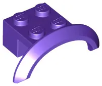 Dark Purple Vehicle, Mudguard 4 x 2 1/2 x 1 with Arch Round