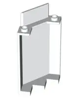 White Panel 3 x 3 x 6 Corner Wall without Bottom Indentations