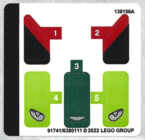 Sticker Sheet for Set 30434 - (91741/6380111)