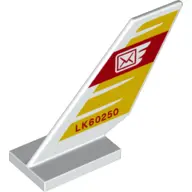 White Tail Shuttle with Airmail Letter Logo and 'LK60250' Pattern on Both Sides