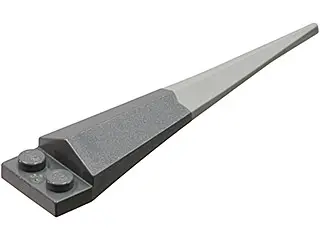 Dark Bluish Gray Plate, Modified 1 x 2 with Angular Extension with Molded Flexible Rubber Light Blui