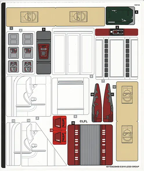 Sticker Sheet for Set 75222, Sheet 2 - (40116/6239458)