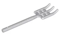 Light Bluish Gray Minifigure, Utensil Pitchfork - Handle with Flat End