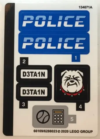 Sticker Sheet for Set 60242 - (66109/6288023)