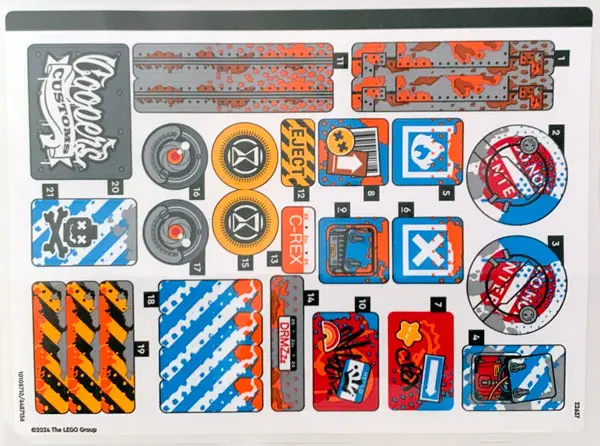 Sticker Sheet for Set 71484 - (10108710/6487156)