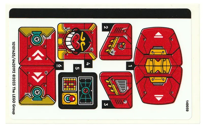 Sticker Sheet for Set 80040 - (10101435/6420192)