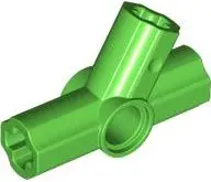 Bright Green Technic, Axle and Pin Connector Angled Triple - 60 / 120 / 180 degrees