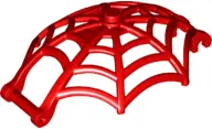 Red Minifigure, Weapon Spider Web, Large Hemisphere Shape with Bar Handle and Clips