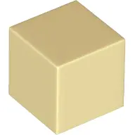 Tan Minifigure, Head, Modified Cube