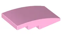Bright Pink Slope, Curved 4 x 2