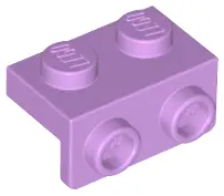 Medium Lavender Bracket 1 x 2 - 1 x 2
