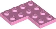 Bright Pink Plate 4 x 4 Corner