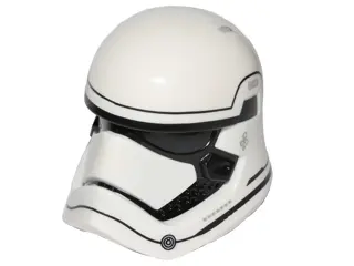 White Large Figure Head Modified SW First Order Stormtrooper Pattern